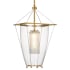 Visual Comfort Ovalle 9" Wide Mini Pendant Antique Brass