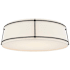 Visual Comfort Callaway 23" Wide LED Flush Mount Drum Ceiling Fixture Bronze / Linen / Frosted Acrylic