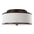 Visual Comfort Studio 3 Light 20" Wide Semi-Flush Drum Ceiling Fixture Oil Rubbed Bronze