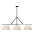Visual Comfort Collette 3 Light 58" Wide Linear Pendant Aged Iron