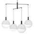 Visual Comfort Torian 4 Light 33" Wide Chandelier with Milk / Clear Glass Shades Aged Iron