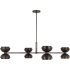 Visual Comfort Shanti 44" Wide LED Linear Chandelier Dark Bronze