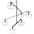 Visual Comfort Lowing 6 Light 49" Wide Chandelier Blackened Forged