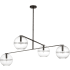 Visual Comfort Lowing 4 Light 45" Wide Chandelier Blackened Forged
