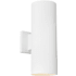 Visual Comfort Outdoor Cylinders 2 Light 14" Tall Outdoor Wall Sconce with Durable StoneStrong Shade Outdoor Textured White