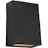Visual Comfort Kakudo 8" Tall LED Outdoor Wall Sconce with Etched Glass Panel Textured Black