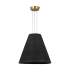 Visual Comfort Karam 16" Wide LED Pendant Black / Natural Brass