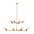 Visual Comfort Mezzo 8 Light 54" Wide Chandelier Burnished Brass