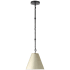 Visual Comfort Goodman 10" Pendant with Antique White Shade by Thomas O'Brien Bronze