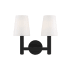 Visual Comfort Logan 2 Light 12" Tall Bathroom Sconce Aged Iron