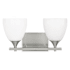 Visual Comfort Toffino 2-Light Vanity by Drew & Jonathan Brushed Steel