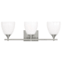 Visual Comfort Toffino 3-Light Vanity by Drew & Jonathan Brushed Steel