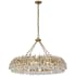 Visual Comfort Bellvale 37" Large Ring Crystal Chandelier by AERIN Hand Rubbed Antique Brass