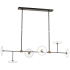 Visual Comfort Calvino 54" Wide LED Linear Chandelier Aged Iron / Hand Rubbed Antique Brass
