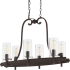 Volume Lighting Regina 6 Light 32" Wide Candle Style Chandelier with Clear Glass Cylinder Shades Antique Bronze