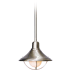 Volume Lighting Single Light 8" Wide Mini Pendant Brushed Nickel