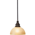 Volume Lighting Rainier Single Light 7" Wide Mini Pendant Foundry Bronze