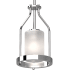 Volume Lighting Emery Single Light 7" Wide Wood Mini Pendant with Frosted Glass Cylinder Shade Chrome