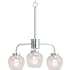 Volume Lighting Aria 3 Light 22" Wide Chandelier with Clear Glass Shades Polished Nickel