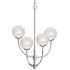 Volume Lighting Lawrence 4 Light 22" Wide Chandelier Chrome