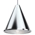 Volume Lighting 12" Wide Single Pendant with Glass Diffuser Chrome