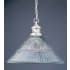 Volume Lighting Roth 1 Light Down Light 12" Height Pendant with Clear Ribbed Glass Shade Brushed Nickel