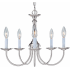 Volume Lighting 5 Light 15" Height 1 Tier Chandelier Brushed Nickel