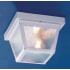 Volume Lighting 2 Light Flush Mount Outdoor Ceiling Fixture White
