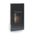 WAC Lighting 5" Tall Vertical LED Step and Wall Light with Amber Louvered Lens - 12 Volt Black