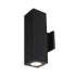 WAC Lighting Cube Architectural 2 Light 18" Tall LED Outdoor Wall Sconce with 40° Flood Beam Spread and Light Directed One Side Each Black / 2700K / 85CRI