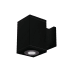 WAC Lighting Cube Architectural Single Light 7" Tall LED Outdoor Wall Sconce with 6° Ultra Narrow Beam Spread and Light Directed Towards The Wall Black / 2700K / 85CRI
