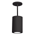 WAC Lighting Tube Single Light 7-7/8" Wide Integrated LED Outdoor Mini Pendant with 28° Beam Spread Black / 2700K / 85CRI