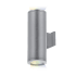 WAC Lighting Tube Architectural ilumenight 2 Light 12-1/2" Tall Integrated LED Outdoor Wall Sconce with Away From the Wall Light Direction and App Controlled Color and Brightness Graphite