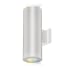 WAC Lighting Tube Architectural ilumenight 2 Light 12-1/2" Tall Integrated LED Outdoor Wall Sconce with Flood Beam and App Controlled Color and Brightness White
