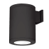 WAC Lighting Tube Architectural Single Light 12" Tall LED Outdoor Wall Sconce with 77° Flood Beam Spread and Light Directed Toward the Wall Black / 2700K / 85CRI