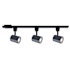 WAC Lighting Charge 48" Wide Switchable White LED Three Head H-Track Lighting Kit Black