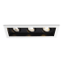 WAC Lighting Mini Multiples 3 Light 12-3/4" Wide LED Square Adjustable Baffle Trim and New Construction Housing with 25° Narrow Beam Spread Black / 2700K