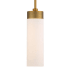 WAC Lighting Elementum 4" Wide LED Mini Pendant with Etched Opal Glass Shade Aged Brass