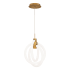 WAC Lighting Knot 3 Light 10" Wide LED Abstract Pendant - 2700K Aged Brass