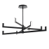 WAC Lighting Ferrous 8 Light 36" Wide LED Abstract Linear Chandelier - 3500K Black