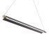 WAC Lighting Pavilion 45" Wide LED Suspension Linear Pendant Black / Aged Brass