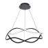 WAC Lighting Swerve 2 Light 26" Wide LED Abstract Ring Chandelier - 2700K Black