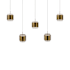 WAC Lighting Banded 42" Wide LED Multi Light Pendant Aged Brass