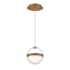WAC Lighting Cyllindra 6" Wide LED Mini Pendant Aged Brass