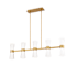 WAC Lighting Hourglass 36" Wide LED Linear Pendant Aged Brass