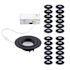 WAC Lighting Pack of (24) Lotos 4-1/2" Integrated LED Adjustable Recessed Trim and Remodel Housing- IC Rated and Airtight Black
