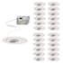 WAC Lighting Pack of (24) Lotos 4-1/2" Integrated LED Adjustable Recessed Trim and Remodel Housing- IC Rated and Airtight White