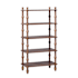 Walker Edison Vivienne 25" Wide 5 Shelf Wood Bookshelf Dark Brown