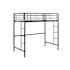 Walker Edison Twin Steel Loft Bed Black