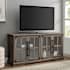 Walker Edison Abigail 58" Wide Modern Farmhouse TV Stand Media Cabinet with Window Style Doors and Rustic Hardware Gray Wash
